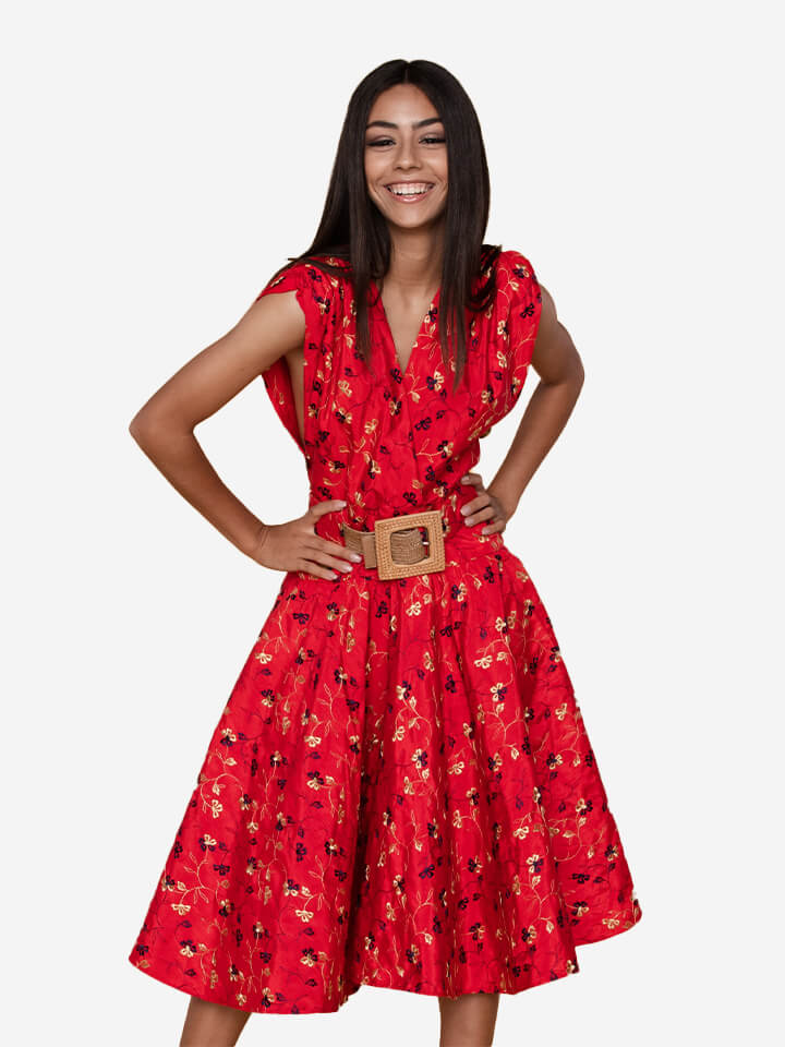 Robe courte florale