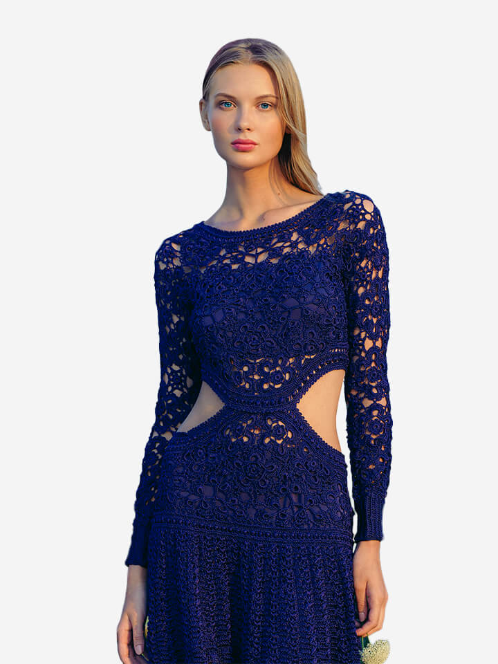 Robe de soirée bleu marine